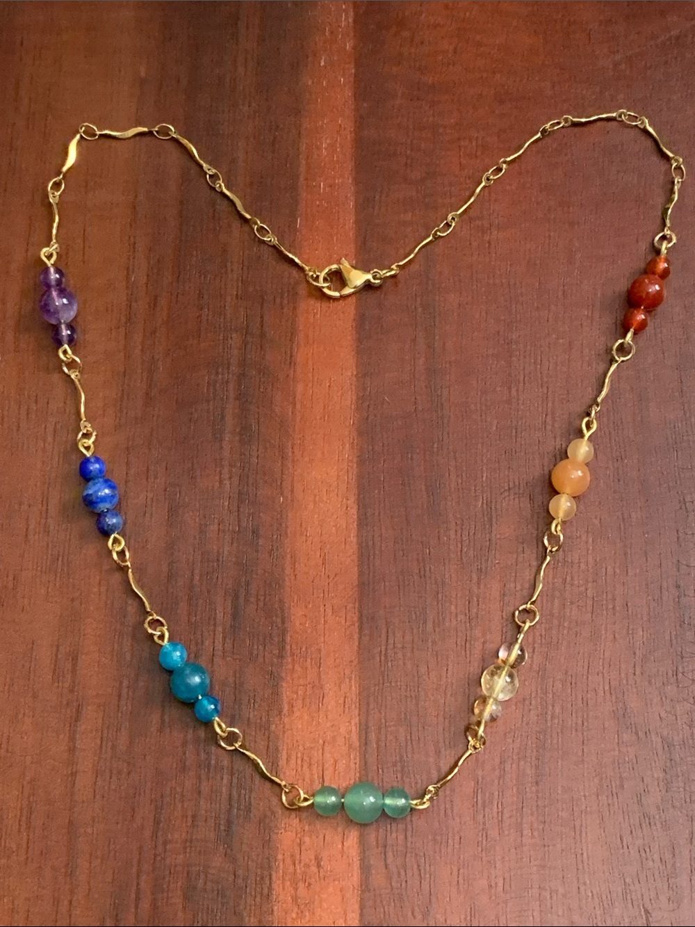 NWT Handmade chakra gemstone necklace